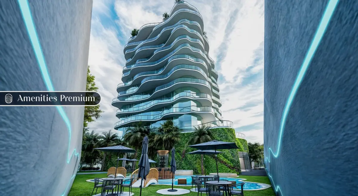 Premier Yacht Lambaré - Vista aérea del edificio residencial frente al Río Paraguay